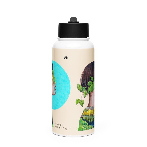 Stainless steel water bottle with a straw lid: Coihue - Image 3