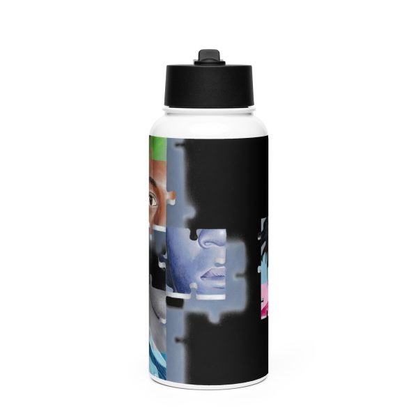 Stainless steel water bottle with a straw lid: Basquiat - Image 3