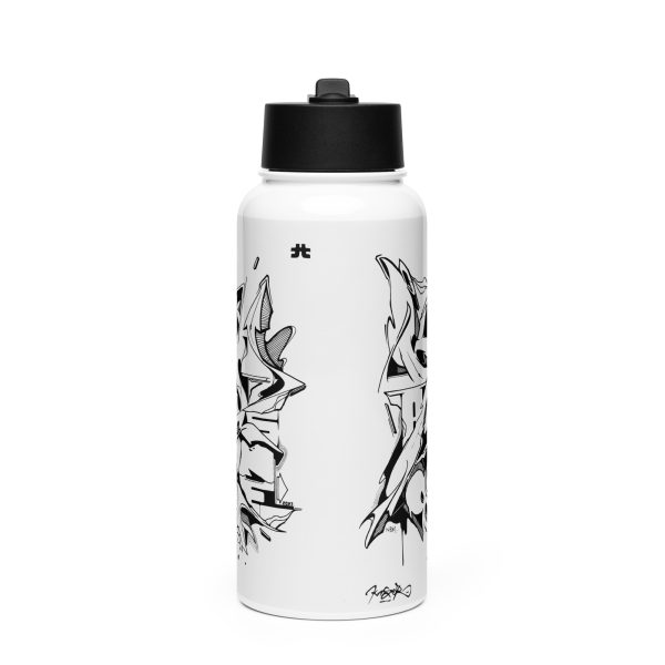 Stainless steel water bottle with a straw lid: Cluster - Image 3