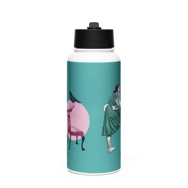 Stainless steel water bottle with a straw lid: L´eterna ilusione - Image 3