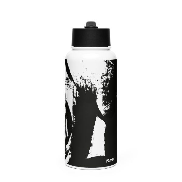Stainless steel water bottle with a straw lid: Brushes II - Image 3