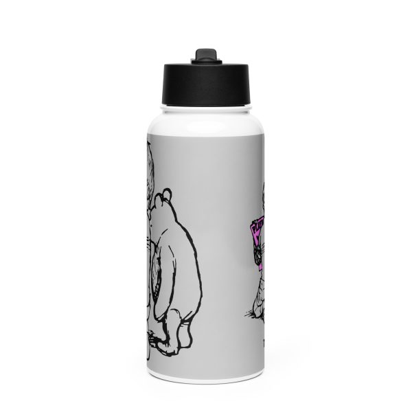 Stainless steel water bottle with a straw lid: Honeypot - Image 3