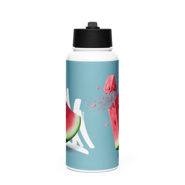 Stainless steel water bottle with a straw lid: Watermelon - Image 3