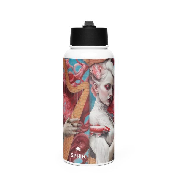 Stainless steel water bottle with a straw lid: Sirena - Image 3