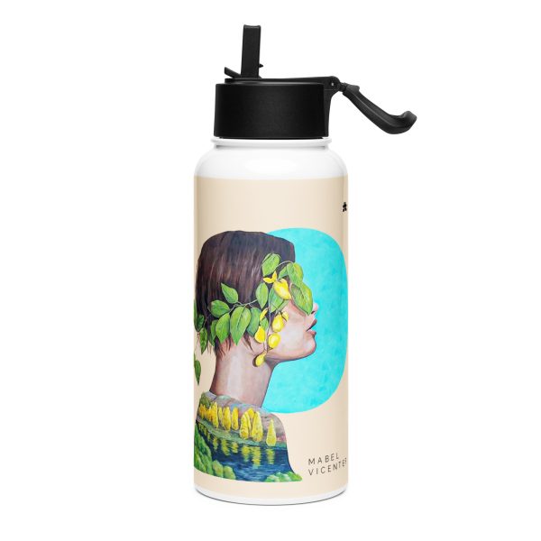 Stainless steel water bottle with a straw lid: Coihue