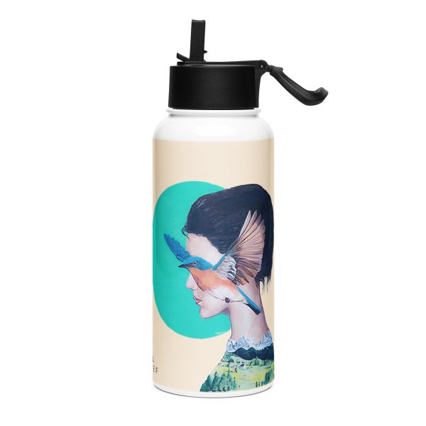Stainless steel water bottle with a straw lid: Patagonia & Coihue