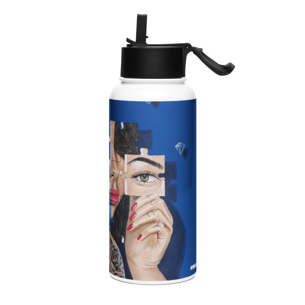 Stainless steel water bottle with a straw lid: Lucy