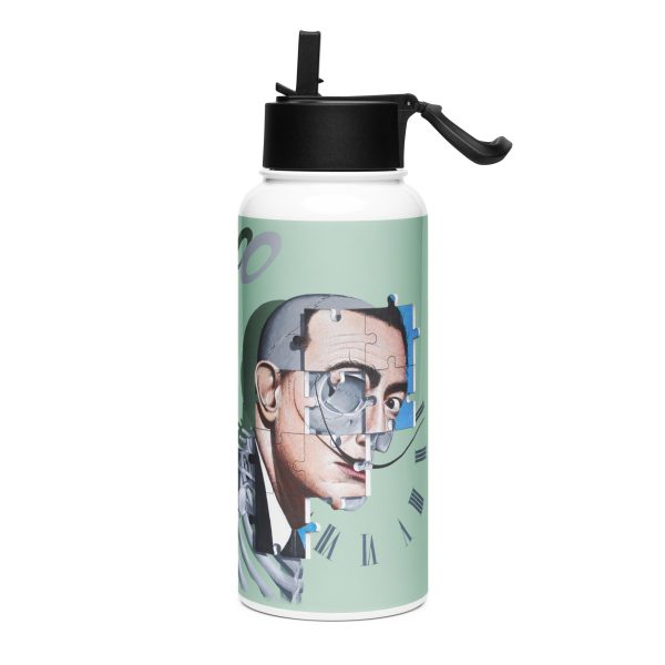 Stainless steel water bottle with a straw lid: Dalí