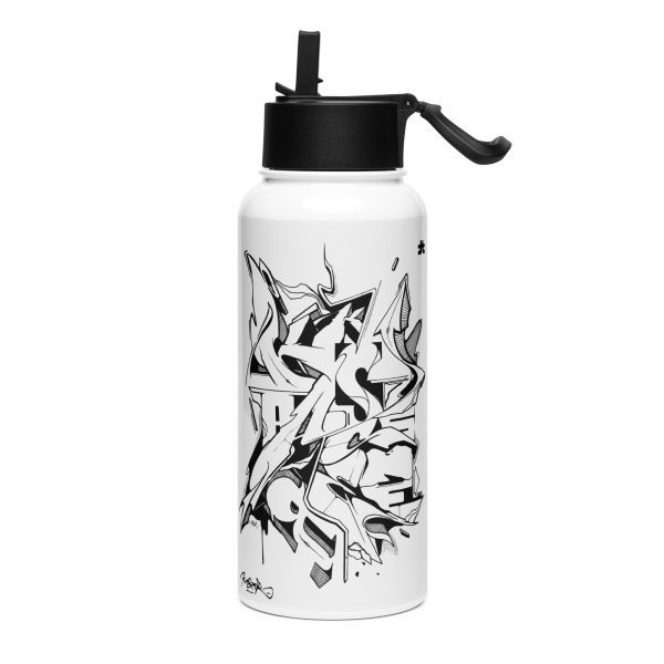 Stainless steel water bottle with a straw lid: Cluster