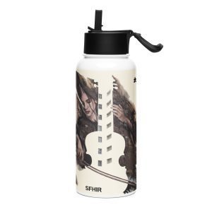 Stainless steel water bottle with a straw lid: Fene