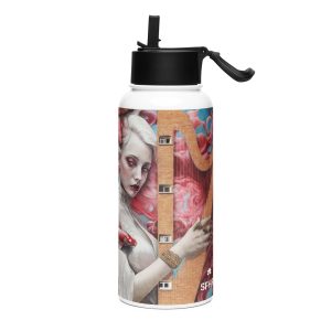 Stainless steel water bottle with a straw lid: Sirena