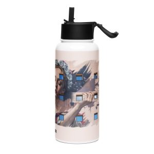 Stainless steel water bottle with a straw lid: Moratalaz