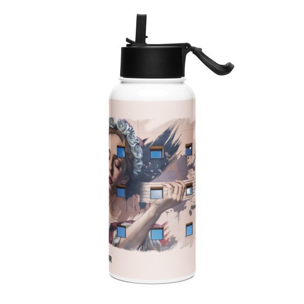 Stainless steel water bottle with a straw lid: Moratalaz