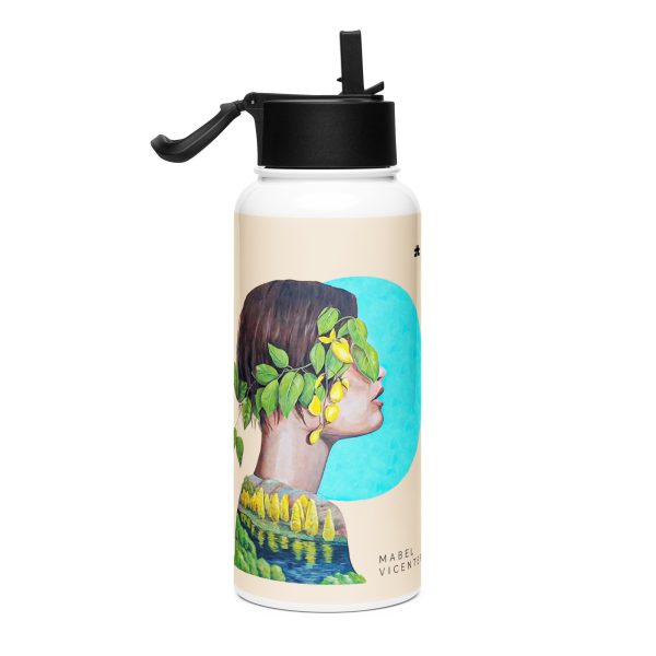 Stainless steel water bottle with a straw lid: Coihue - Image 2