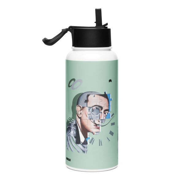 Stainless steel water bottle with a straw lid: Dalí - Image 2