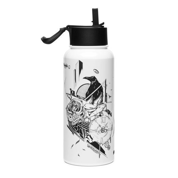 Stainless steel water bottle with a straw lid: Time is money - Image 2