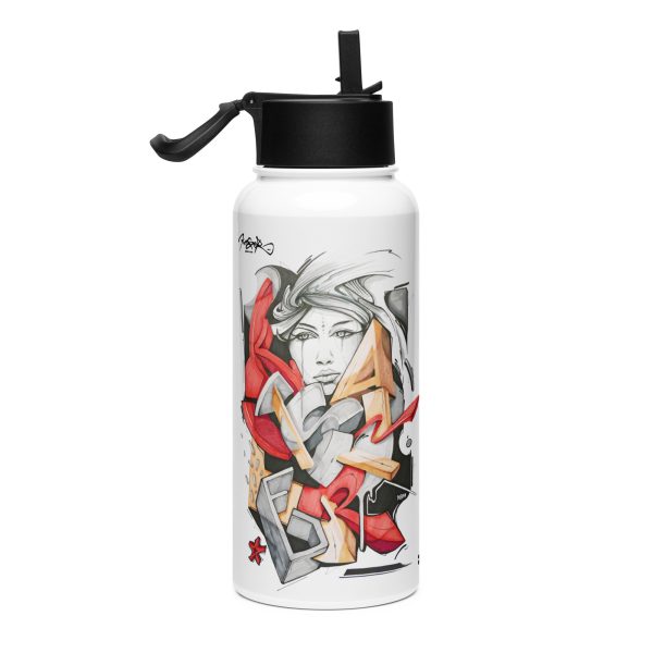 Stainless steel water bottle with a straw lid: Resilience - Image 2