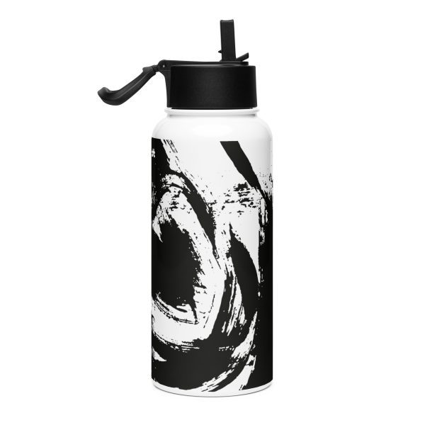 Stainless steel water bottle with a straw lid: Brushes II - Image 2