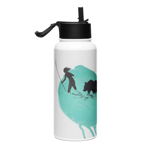 Stainless steel water bottle with a straw lid: Survival - Image 2
