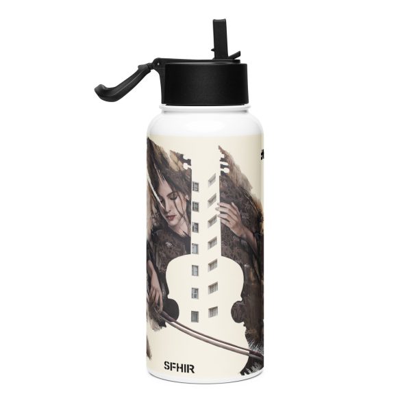Stainless steel water bottle with a straw lid: Fene - Image 2