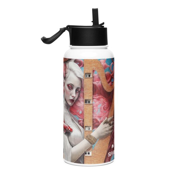 Stainless steel water bottle with a straw lid: Sirena - Image 2