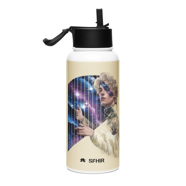 Stainless steel water bottle with a straw lid: Anf10n - Image 2