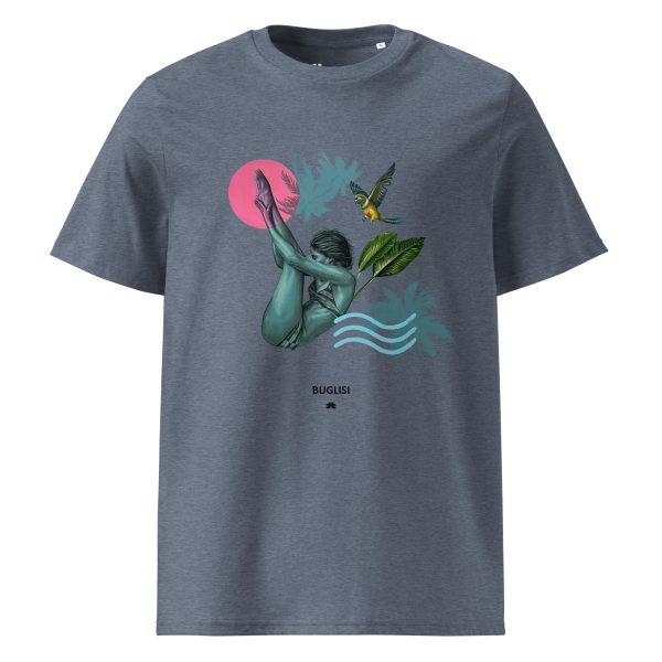 Unisex organic cotton t-shirt: Pink like the sun - Image 3