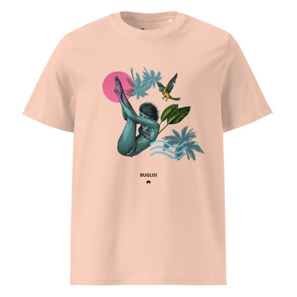 Unisex organic cotton t-shirt: Pink like the sun - Image 6