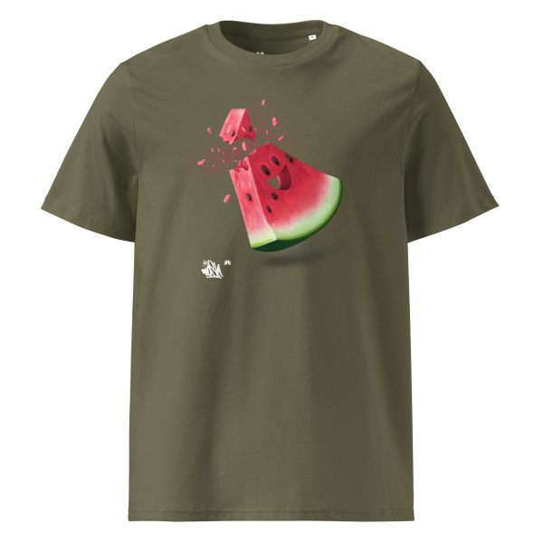 Unisex organic cotton t-shirt: Watermelon - Image 3