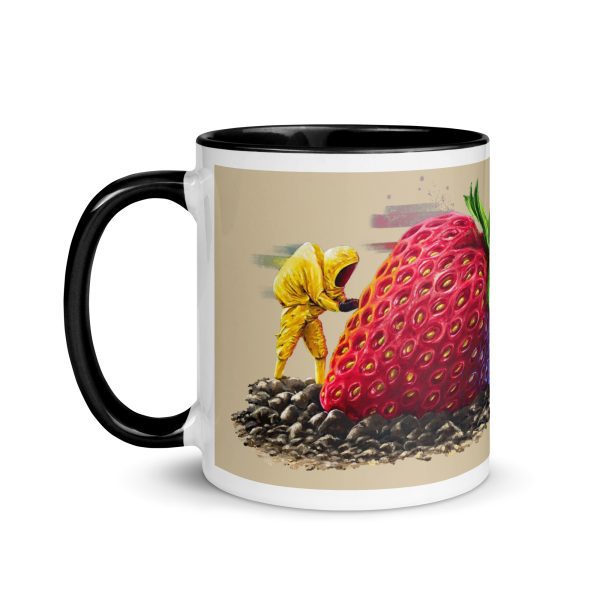 Mug with Color Inside: Strawberry crash landing - Image 4