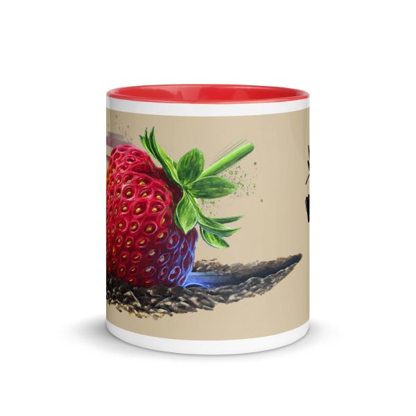 Mug with Color Inside: Strawberry crash landing - Image 3