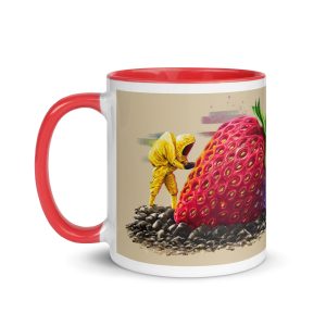 Mug with Color Inside: Strawberry crash landing