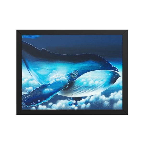 Framed matte paper poster: Whale Scape