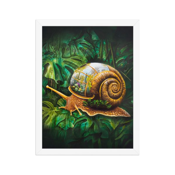 Framed matte paper poster: Snail Cactus - Image 2