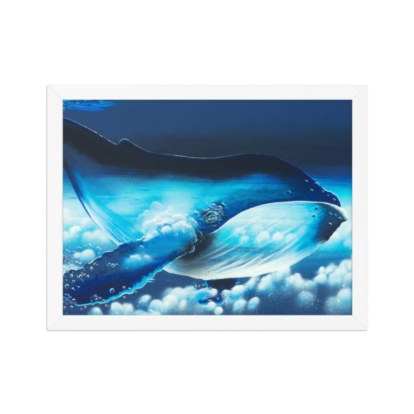 Framed matte paper poster: Whale Scape - Image 2
