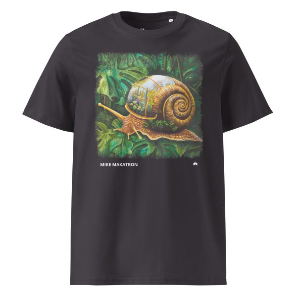 Unisex organic cotton t-shirt: Snail Cactus - Image 5