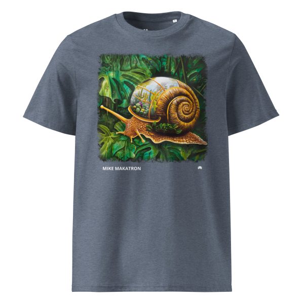Unisex organic cotton t-shirt: Snail Cactus - Image 7