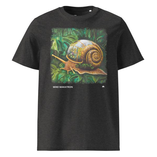 Unisex organic cotton t-shirt: Snail Cactus - Image 4