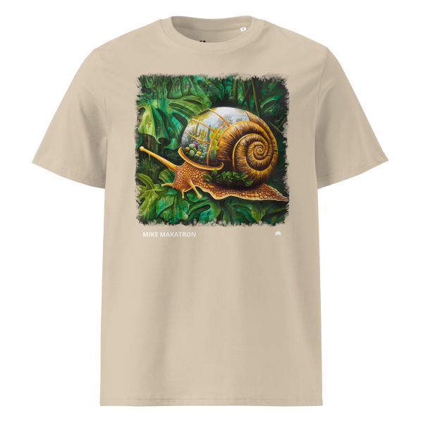Unisex organic cotton t-shirt: Snail Cactus - Image 8