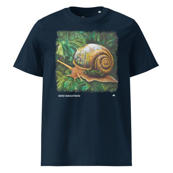 Unisex organic cotton t-shirt: Snail Cactus - Image 3