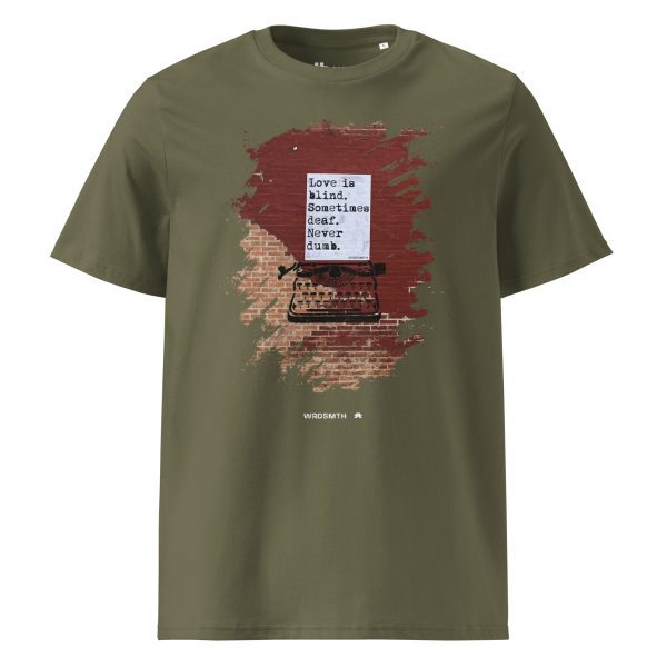Unisex organic cotton t-shirt: blind • deaf • undumb - Image 4