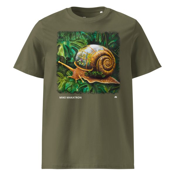 Unisex organic cotton t-shirt: Snail Cactus
