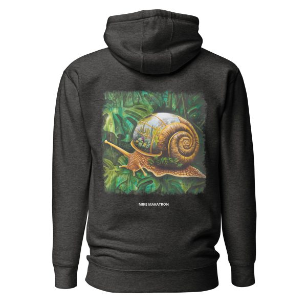 Unisex Hoodie: Snail Cactus - Image 8