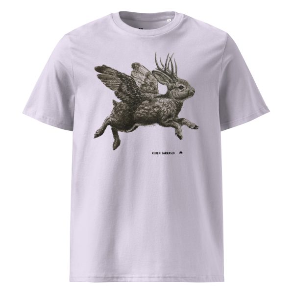 Unisex organic cotton t-shirt: Jackalope Forest - Image 3