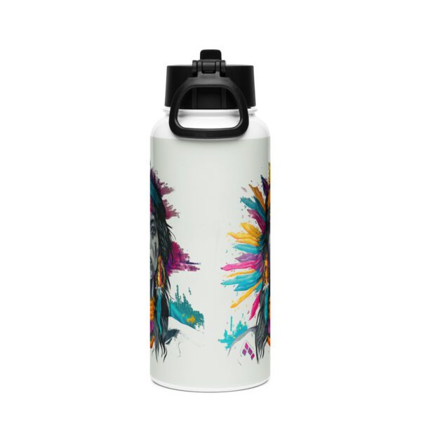 Stainless steel water bottle with a straw lid: Itzia - Image 3