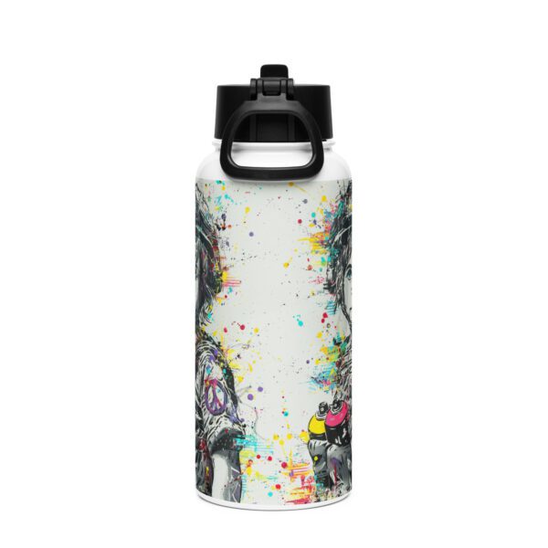 Stainless steel water bottle with a straw lid: Soldat de la Couleur l - Image 3