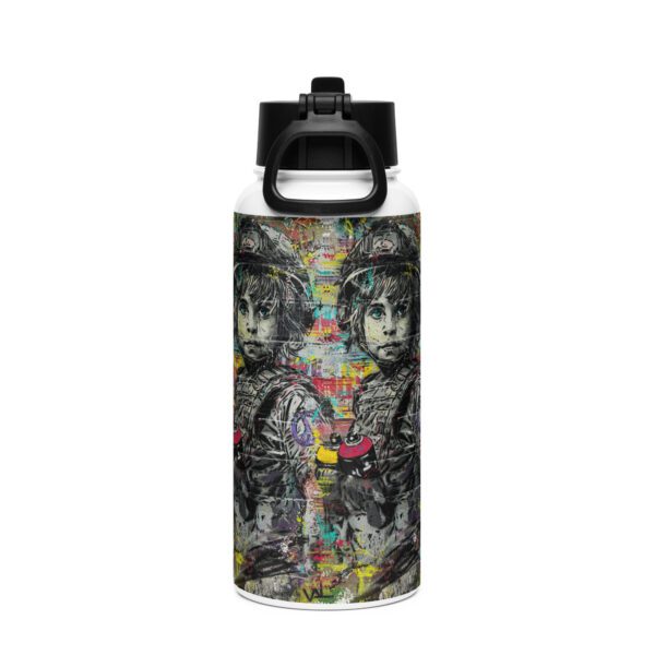 Stainless steel water bottle with a straw lid: Soldat de la Couleur l - Image 3
