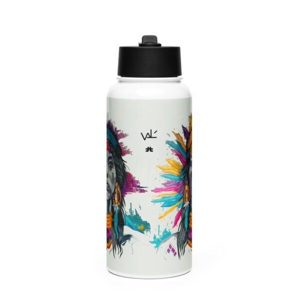 Stainless steel water bottle with a straw lid: Itzia - Image 4