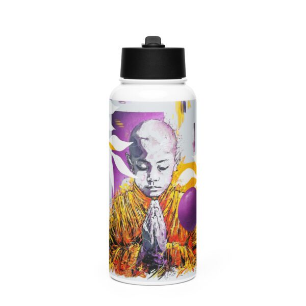 Stainless steel water bottle with a straw lid: Zen - Image 4