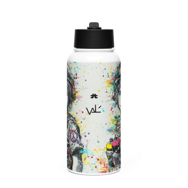 Stainless steel water bottle with a straw lid: Soldat de la Couleur l - Image 4